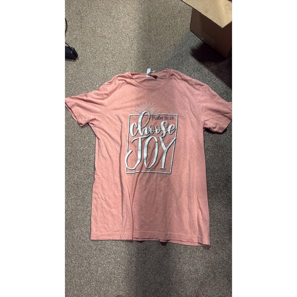 Women's Pink and White T-shirt